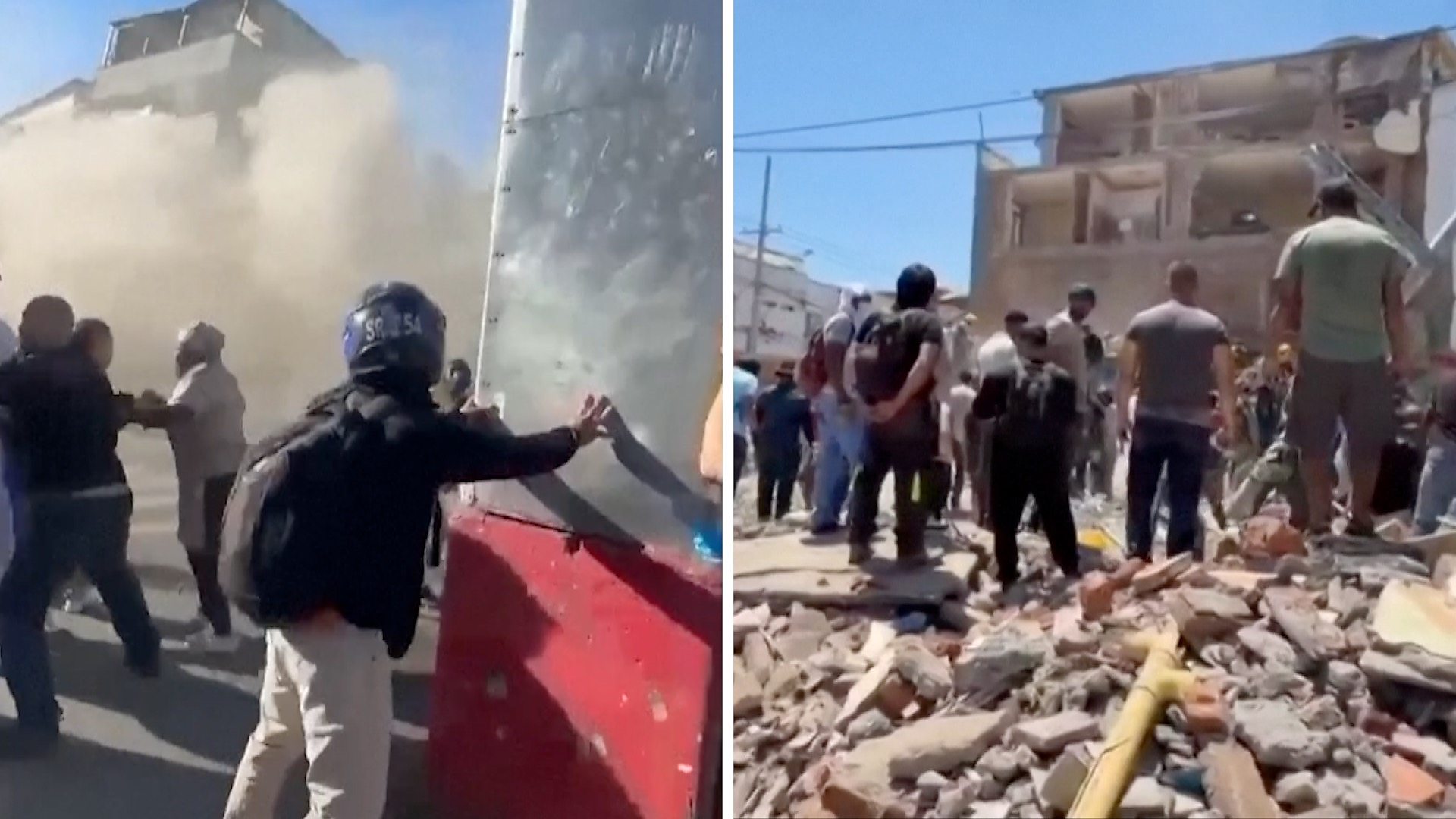 Watch: Moment powerful earthquake shakes Colombia and crumbles buildings
