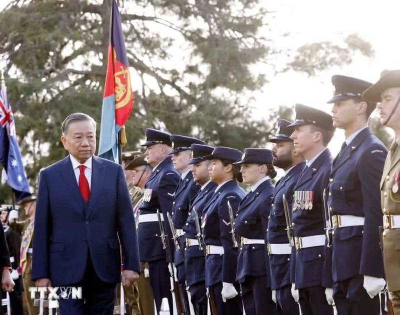 Lễ đón Tổng Bí thư, Chủ tịch nước Tô Lâm thăm cấp Nhà nước Australia