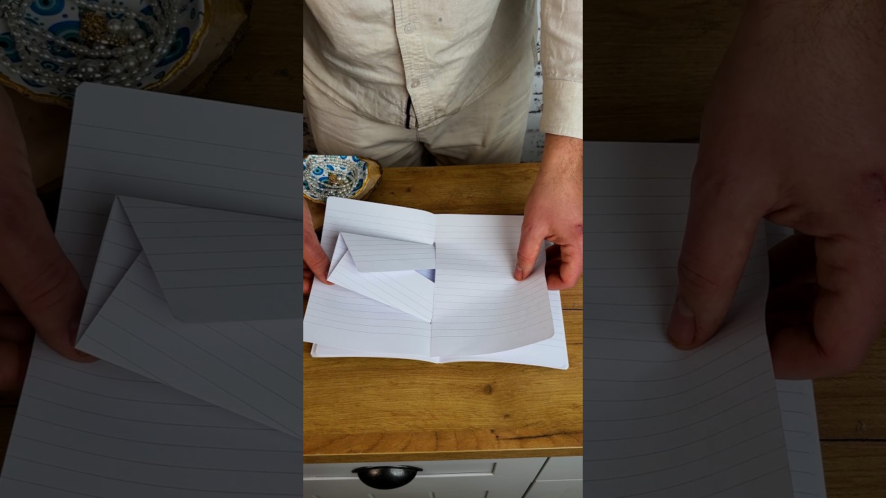 Notebook page reinsert trick #notebook #hack #diy