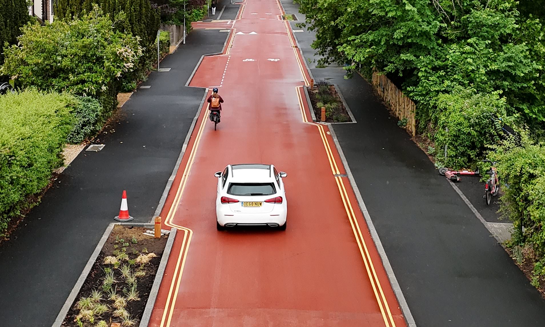 England's first cycle street is closed just months after opening due to 'sub-par road markings'