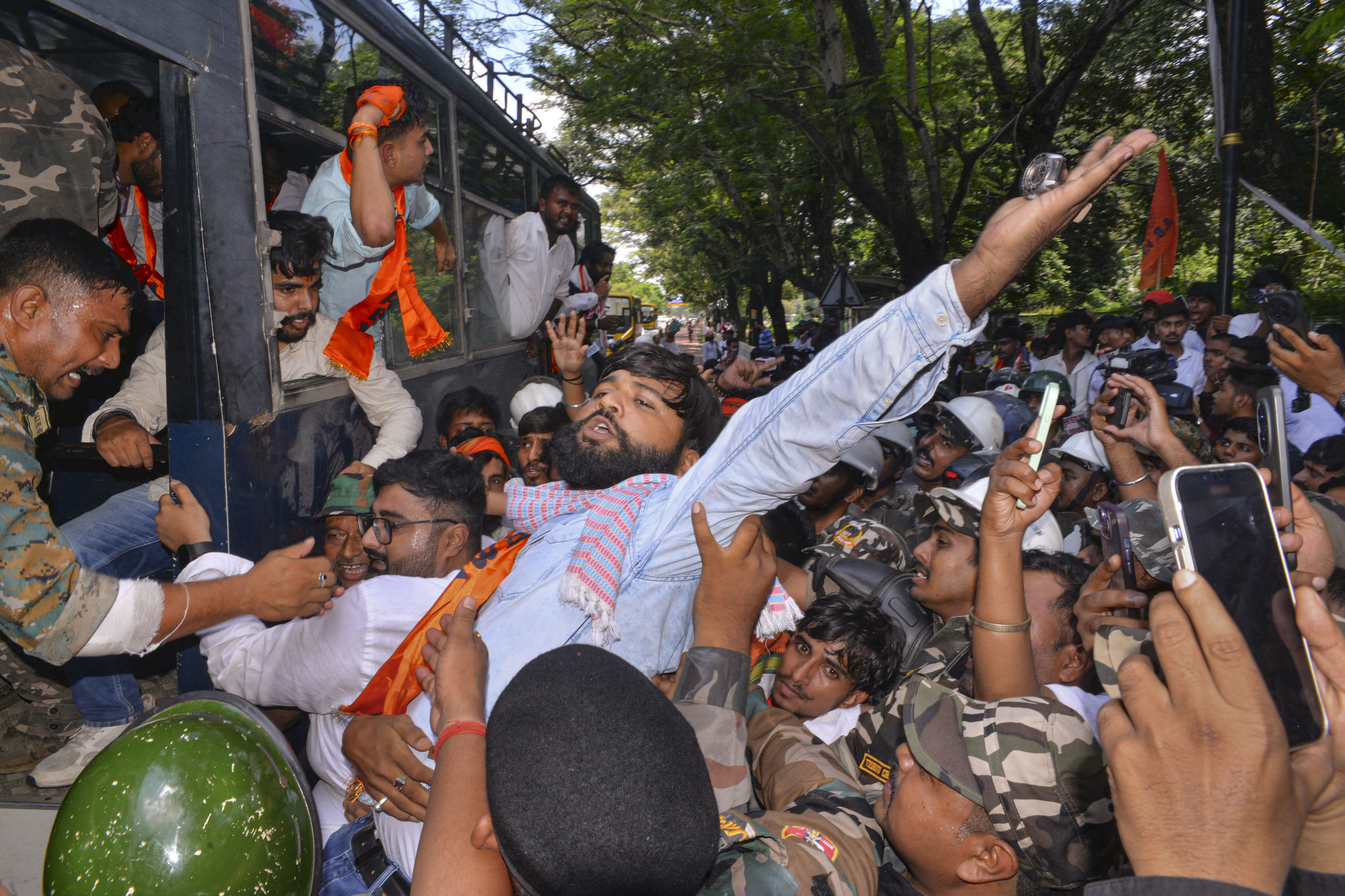 J'khand exam stir: 110 ABVP workers detained during march to assembly ...
