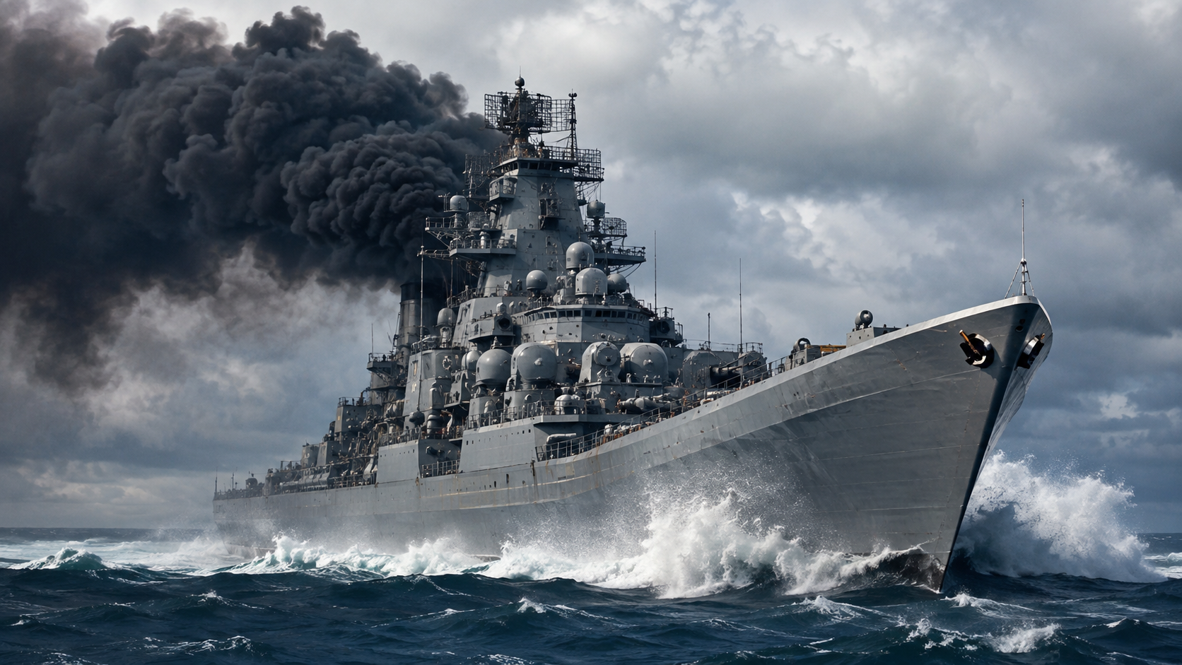 Russia's massive nuclear-powered warship that smokes