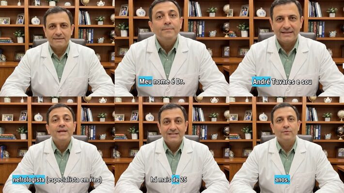 Falsos médicos de IA afirmam ter diversas especialidades, como nefrologia, cardiologia e geriatria Foto: Reprodução/Youtube