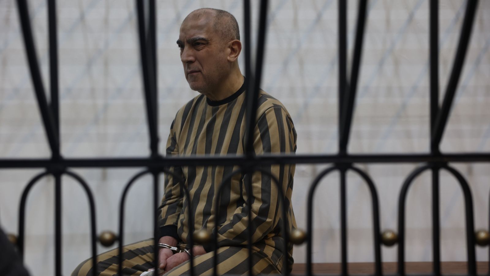 Atef Najib, former head of the Political Security Branch in Daraa under Assad, in April. File pic: AP