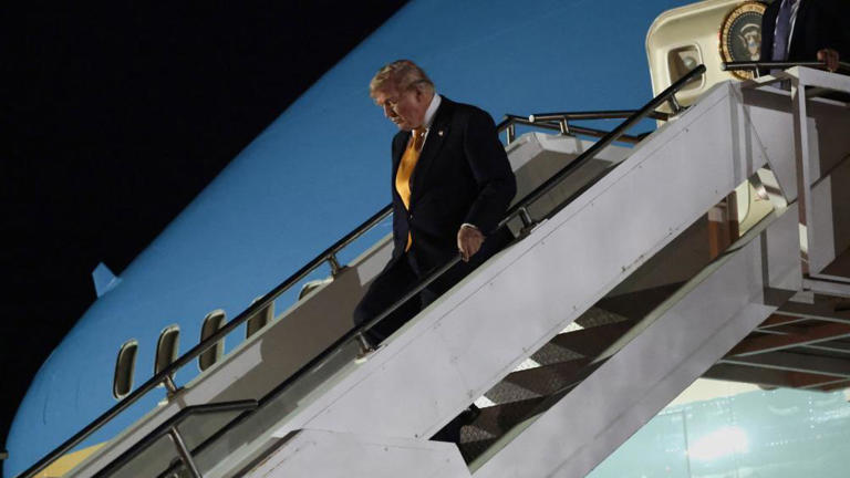 Trump hidden in catering truck in secret plane swap over Iran threat ...