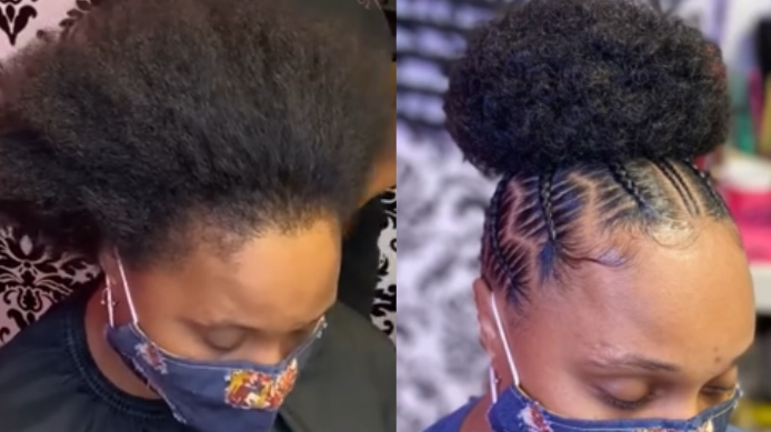 The soft puff ponytail that makes braids stand out