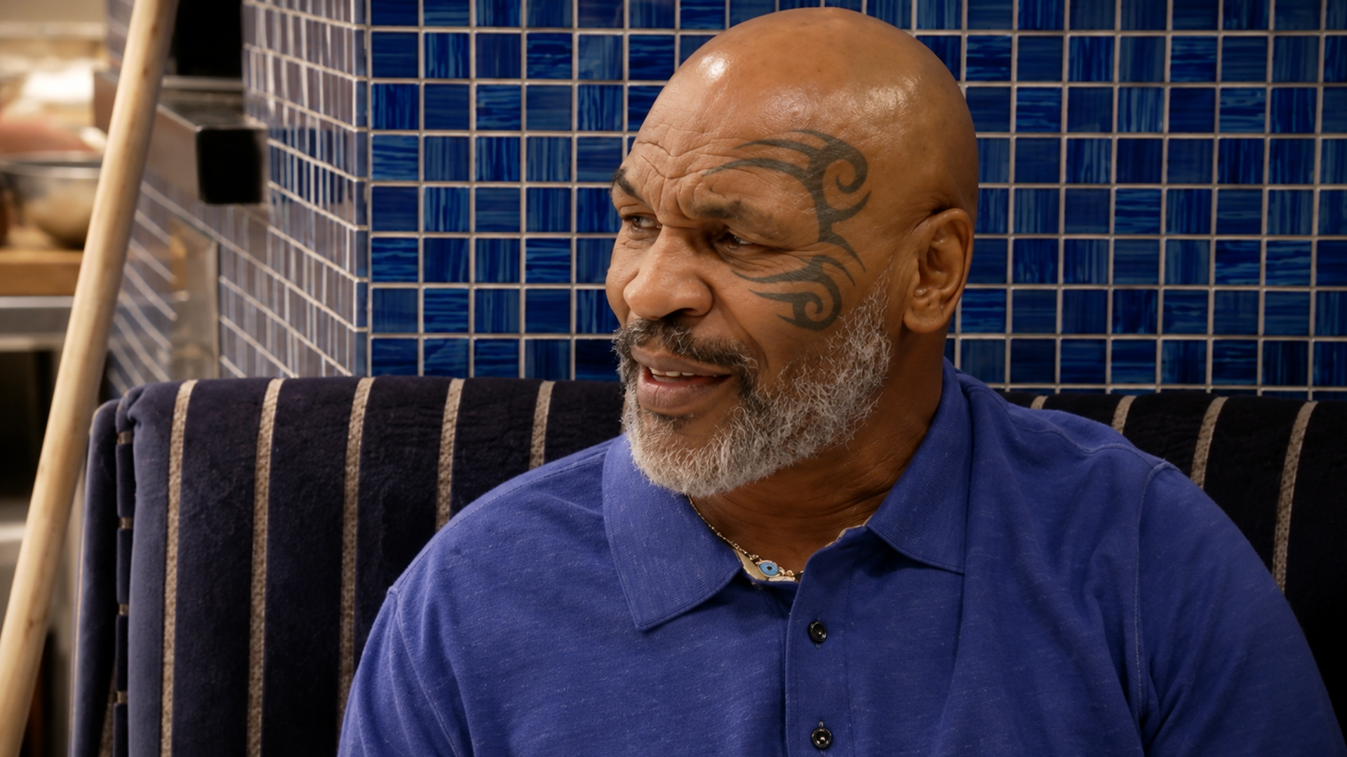 Gordon Ramsay spots a hidden thermometer while Mike Tyson looks on