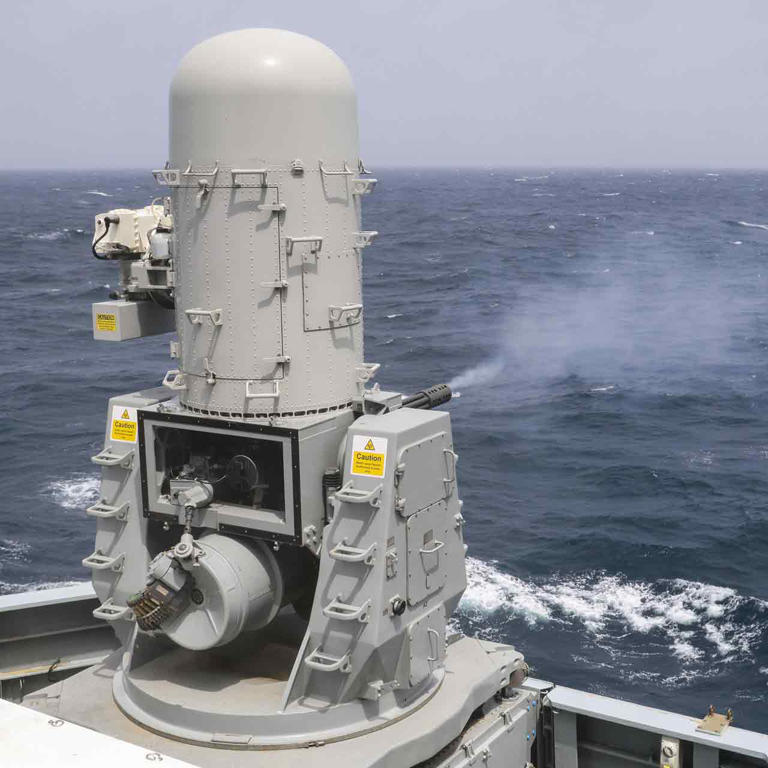Système de défense rapprochée Phalanx. Photo : Royal Navy
