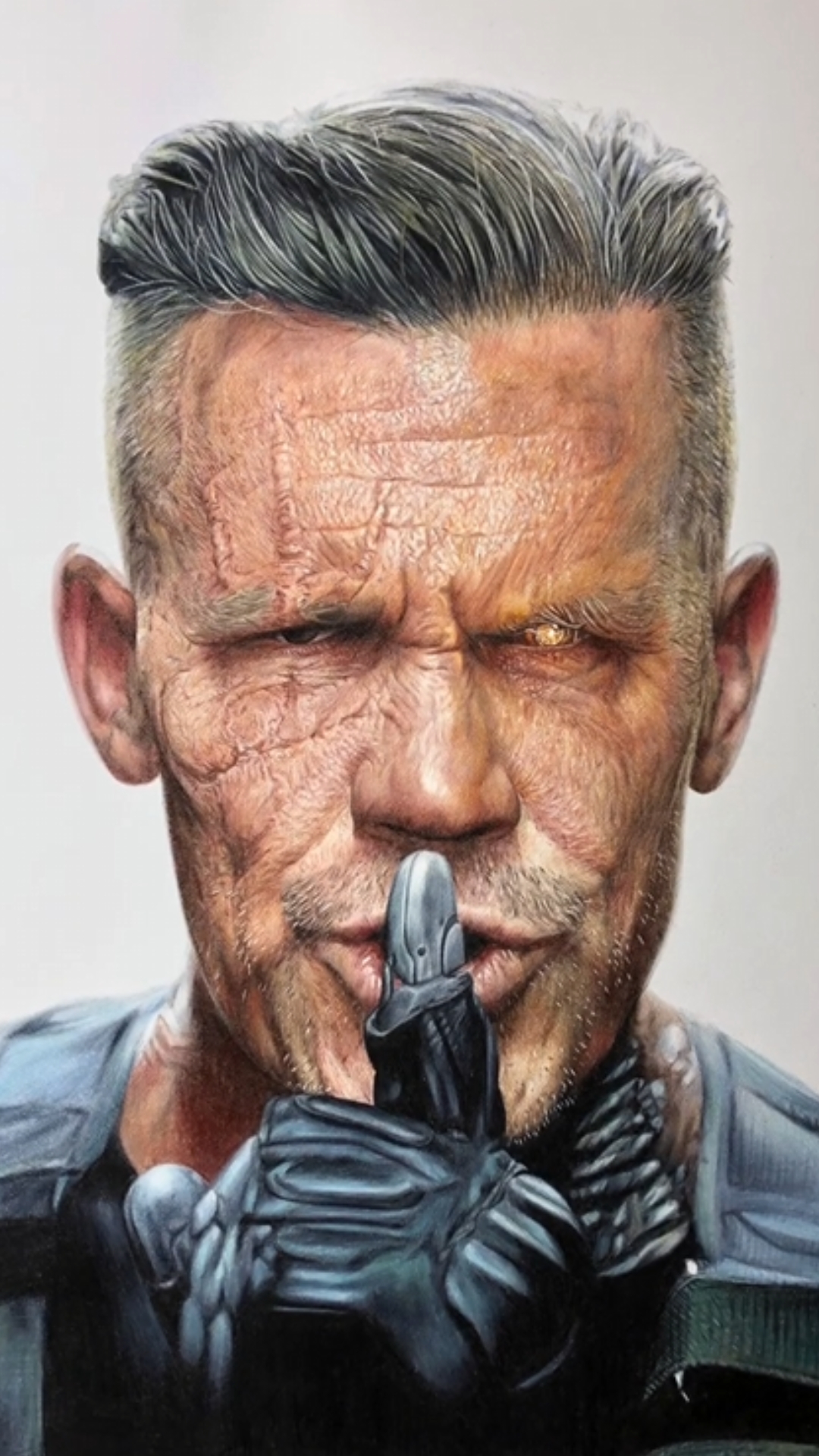 Drawing Cable as Josh Brolin comes to life