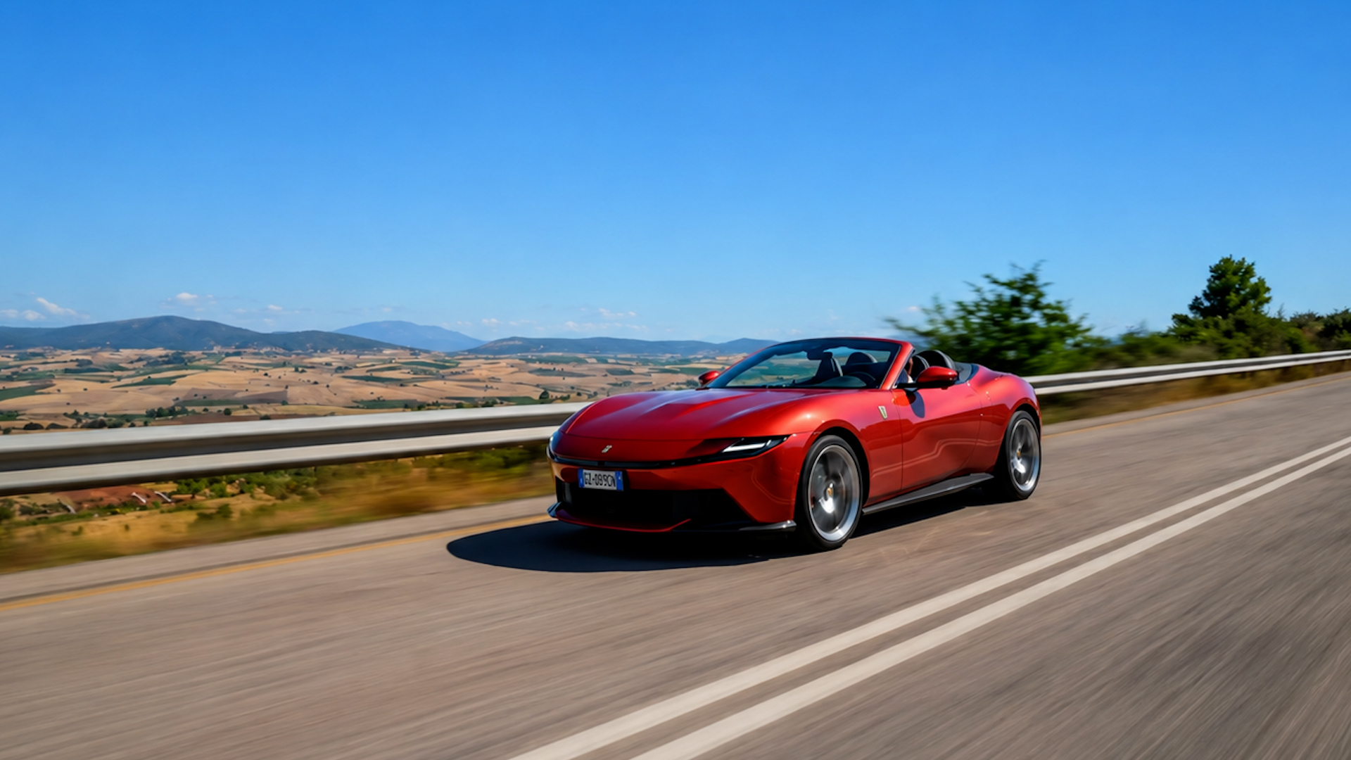 Testing the Ferrari Amalfi Spider in race mode