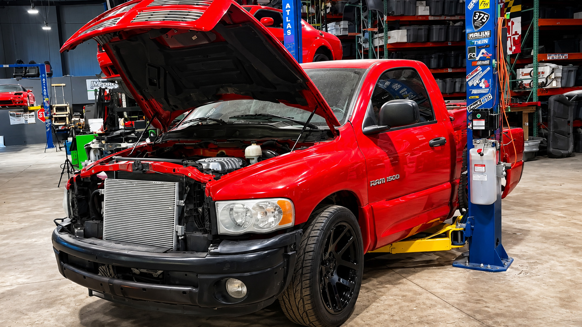 A supercharged Dodge Demon engine brings this Ram to life