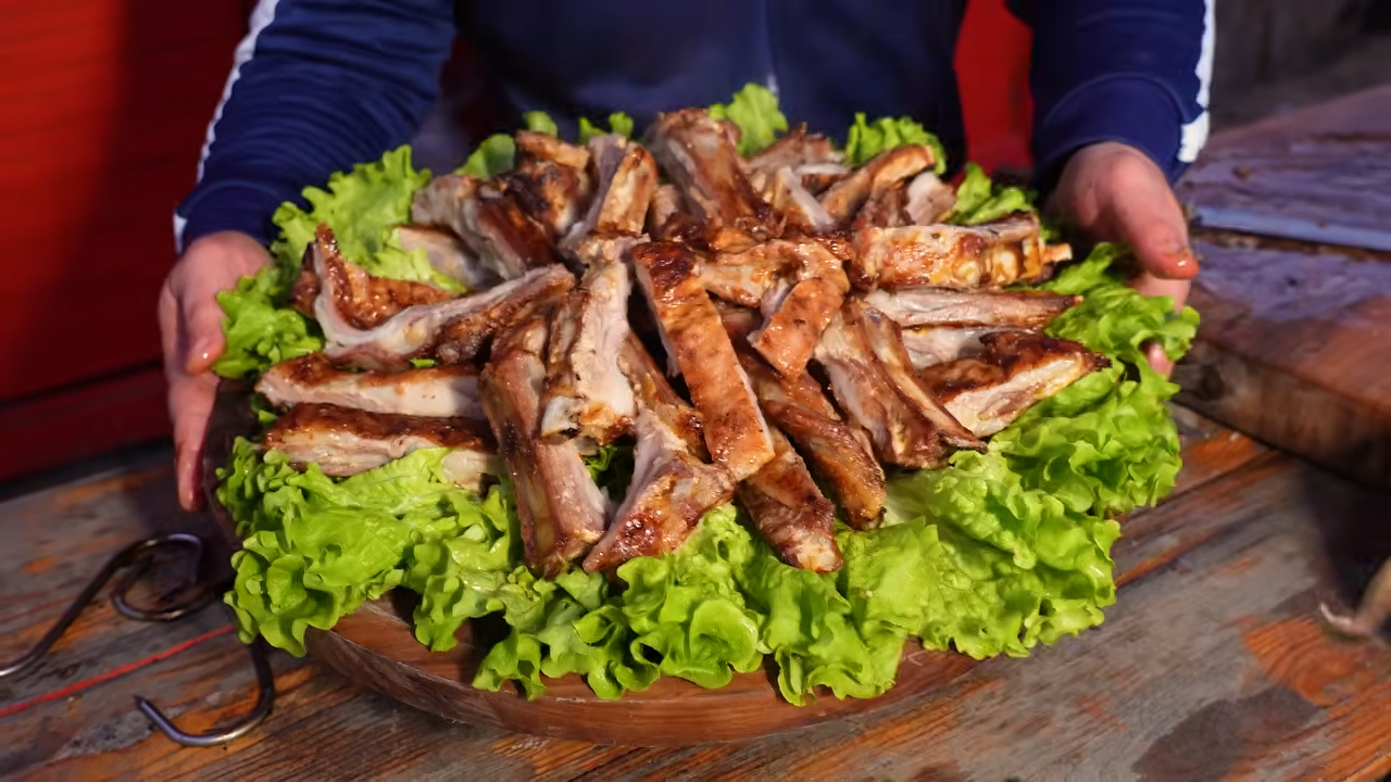 These golden lamb ribs come out of the clay oven beautifully tender and ...