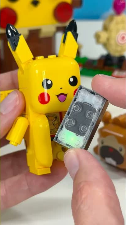 Pikachu vs Bidoof a LEGO Pokemon Battle #shorts #pikachufunny #pokemon