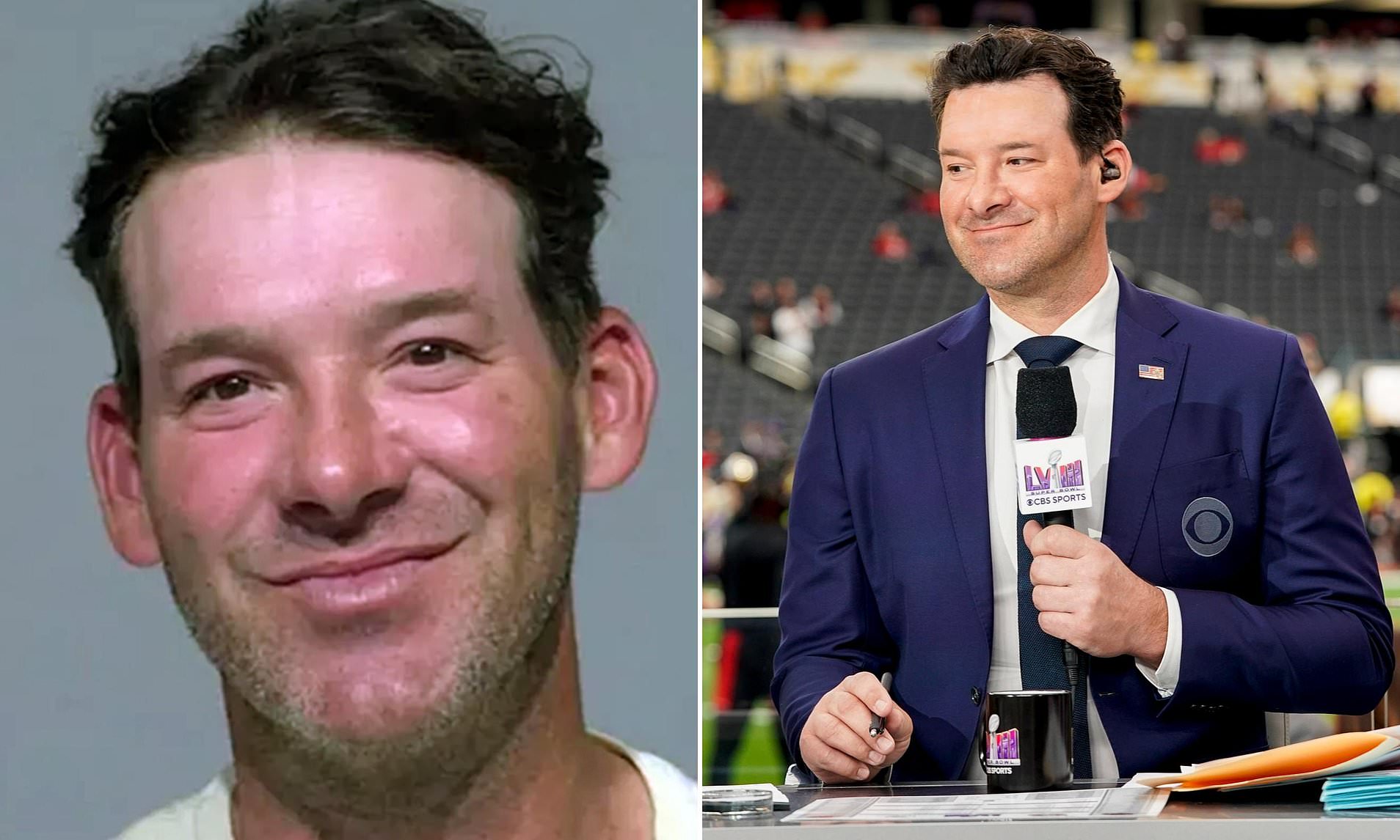 Tony Romo misses key CBS event just weeks before NFL season with his future in doubt after arrest