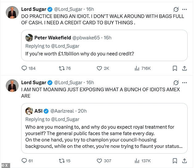 On Monday, The Apprentice frontman, 79, was left fuming after his request was denied and branded the American-based bank 'a bunch of idiots' on X, while also attacking a number of critics