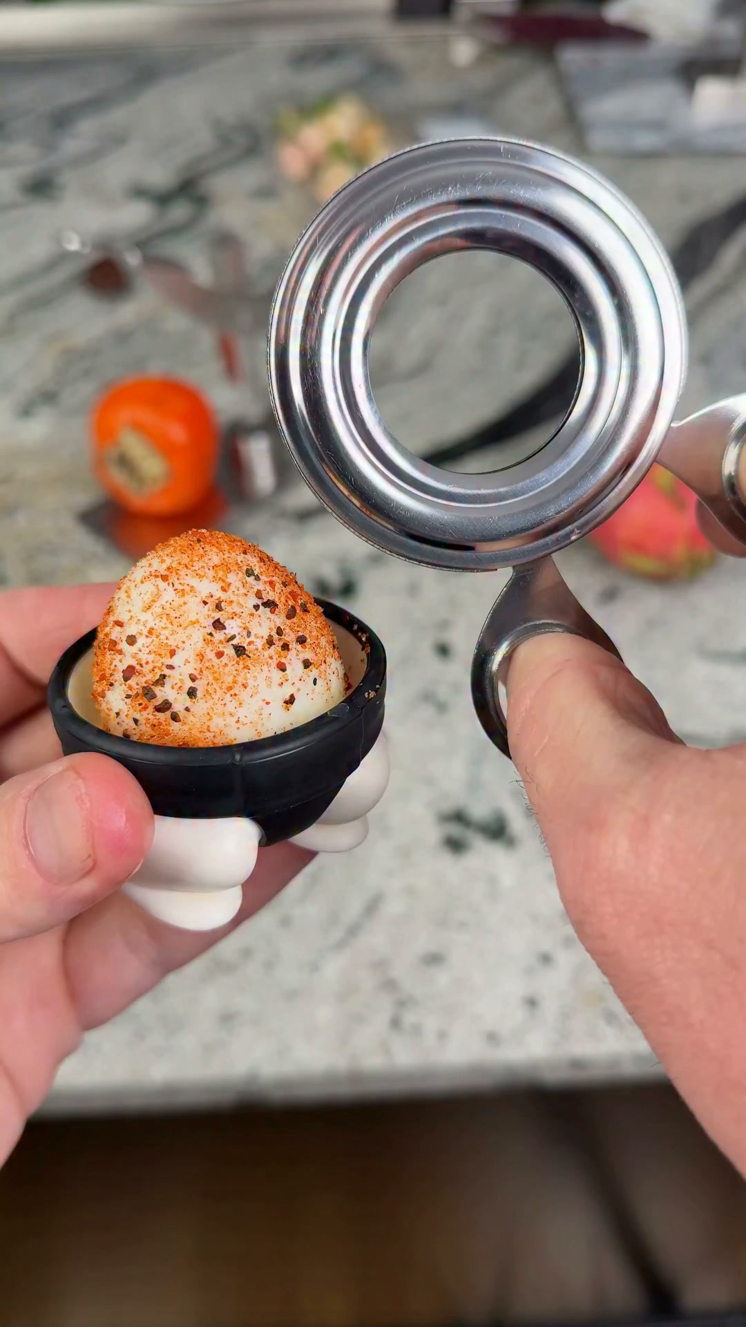 Red bird egg vs egg topper