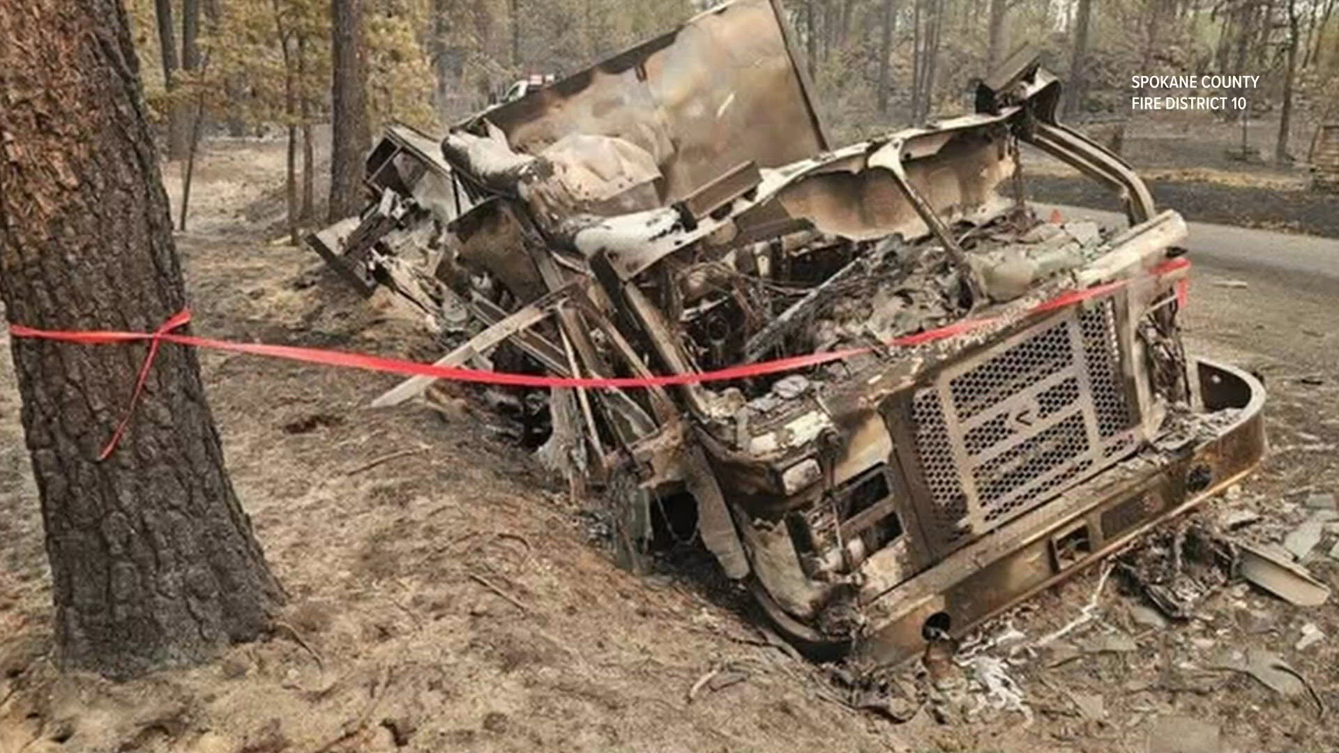 Fire engine destroyed in Old Trails Fire