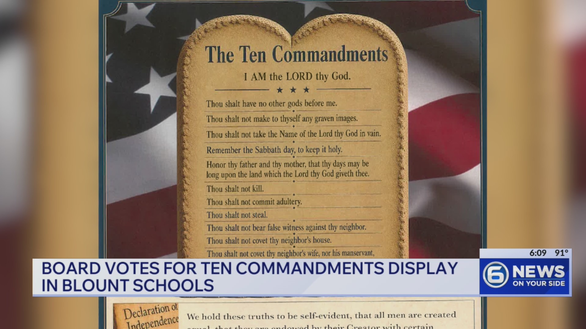 Blount County Schools required to display Ten Commandments