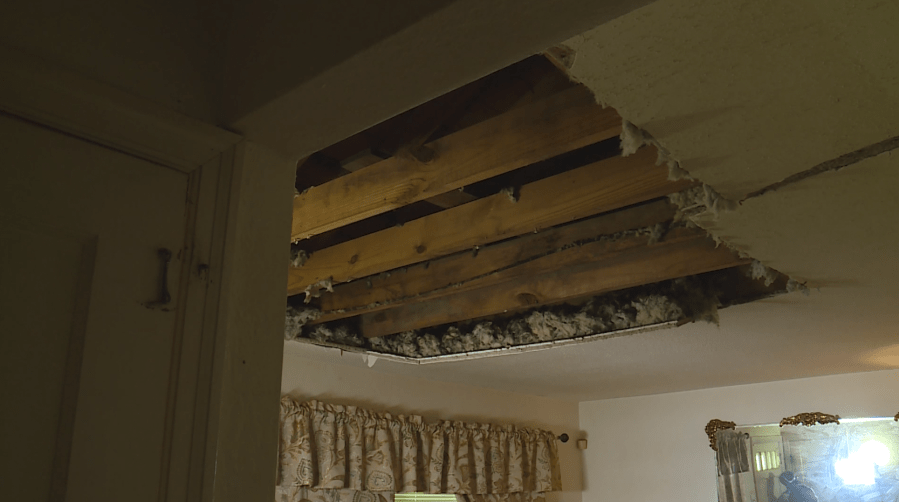 90-year-old Ferguson woman waits months for ceiling repairs after repeated calls for help