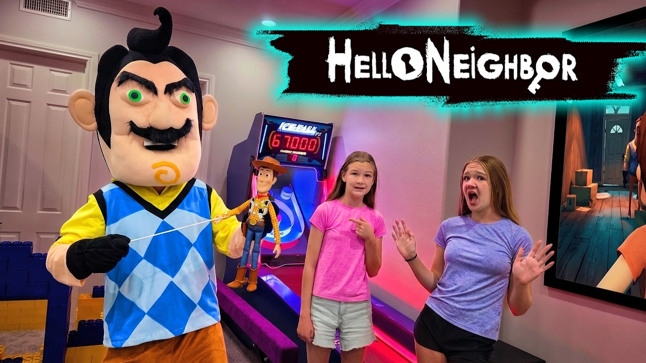 Hello Neighbor in real life steals Toy Story 5! Toy scavenger hunt!
