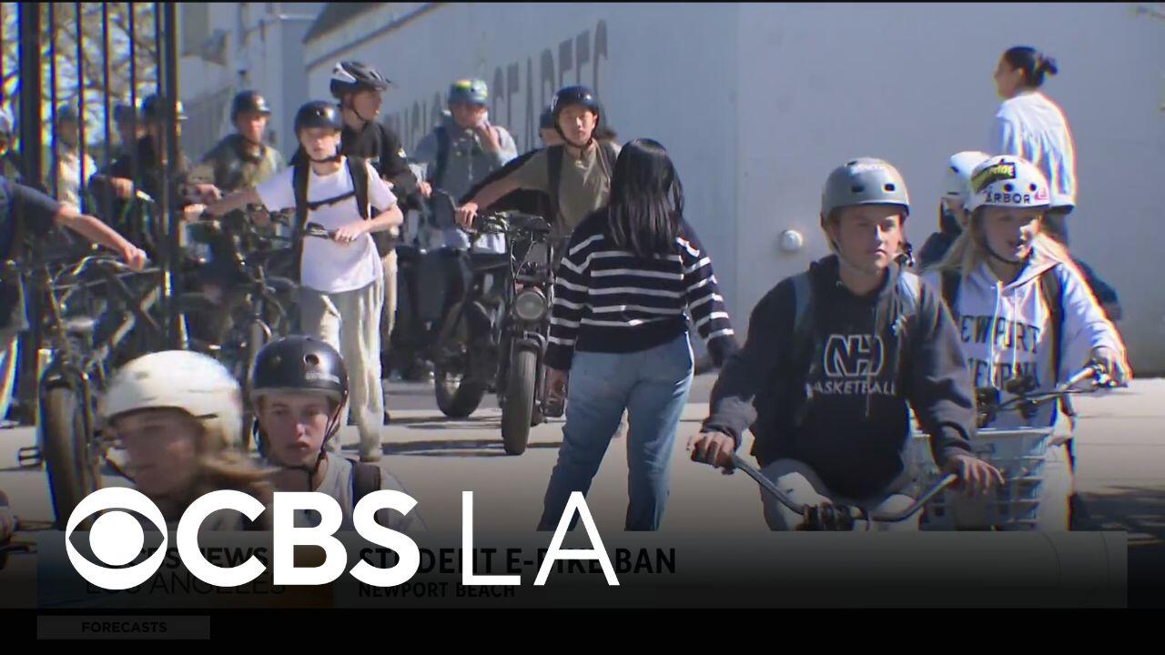 The Newport-Mesa Unified School District bans e-bikes for young students