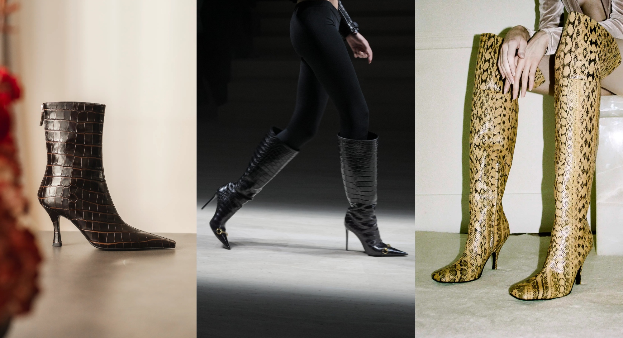 Fall 2026 boot trend: Reptilian textures are in