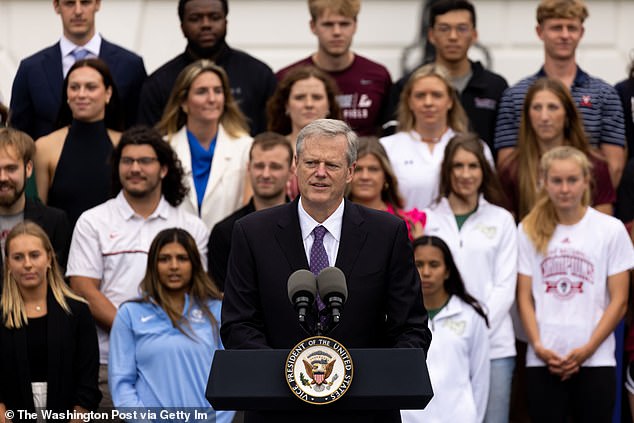 The NCAA is helping to raise awareness of the schemes among student athletes. Pictured: NCAA&nbsp;President Charlie Baker