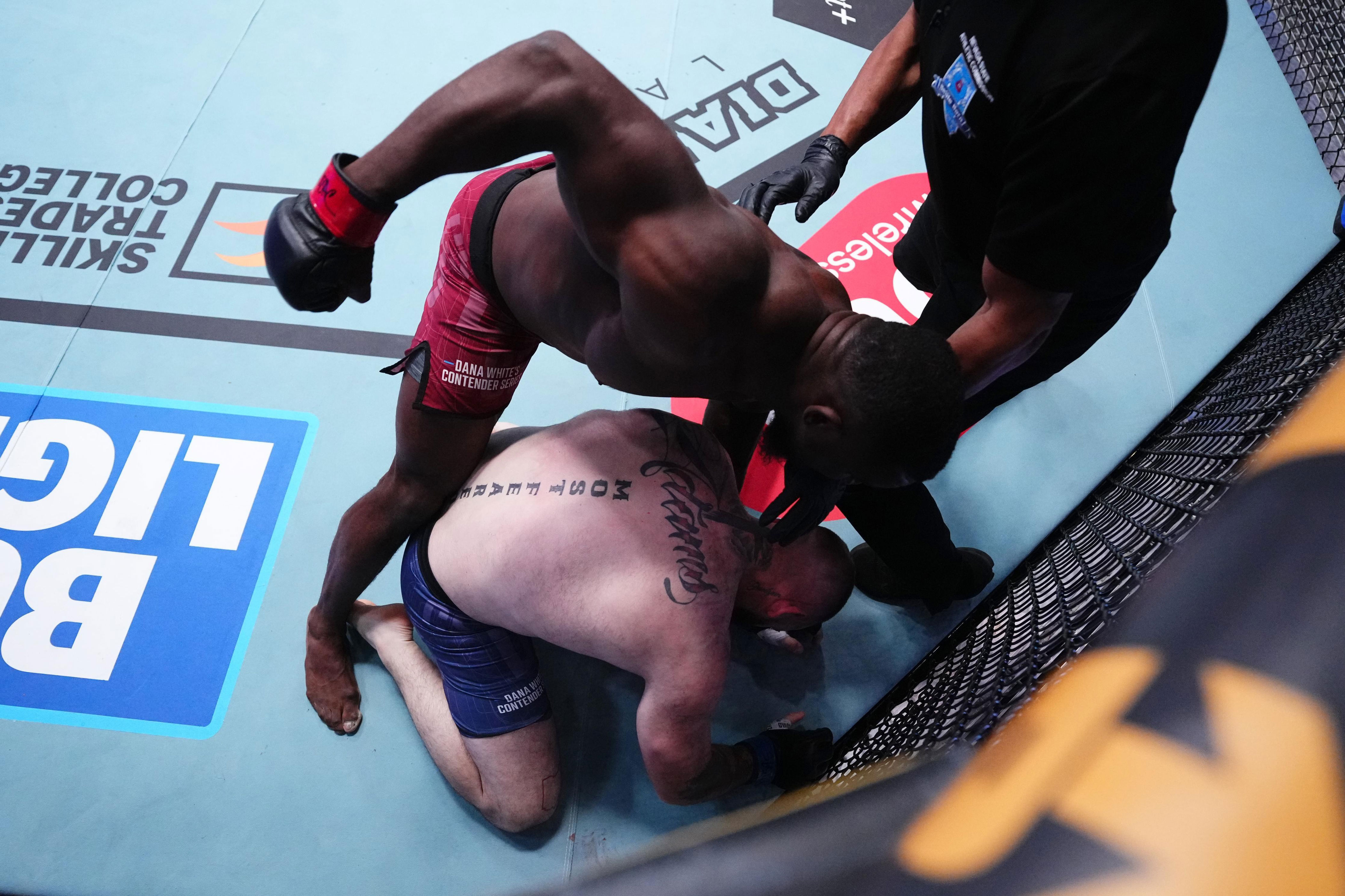 Highlights! Former NFL player Anthony Wint demolishes Matt Adams in just 34 seconds | Contender Series 10, Ep. 1