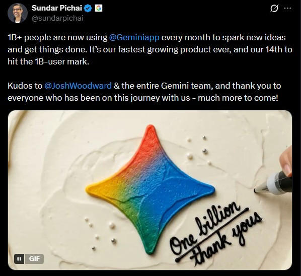 Gemini makes history, Sundar Pichai teases more updates ahead of Pixel ...