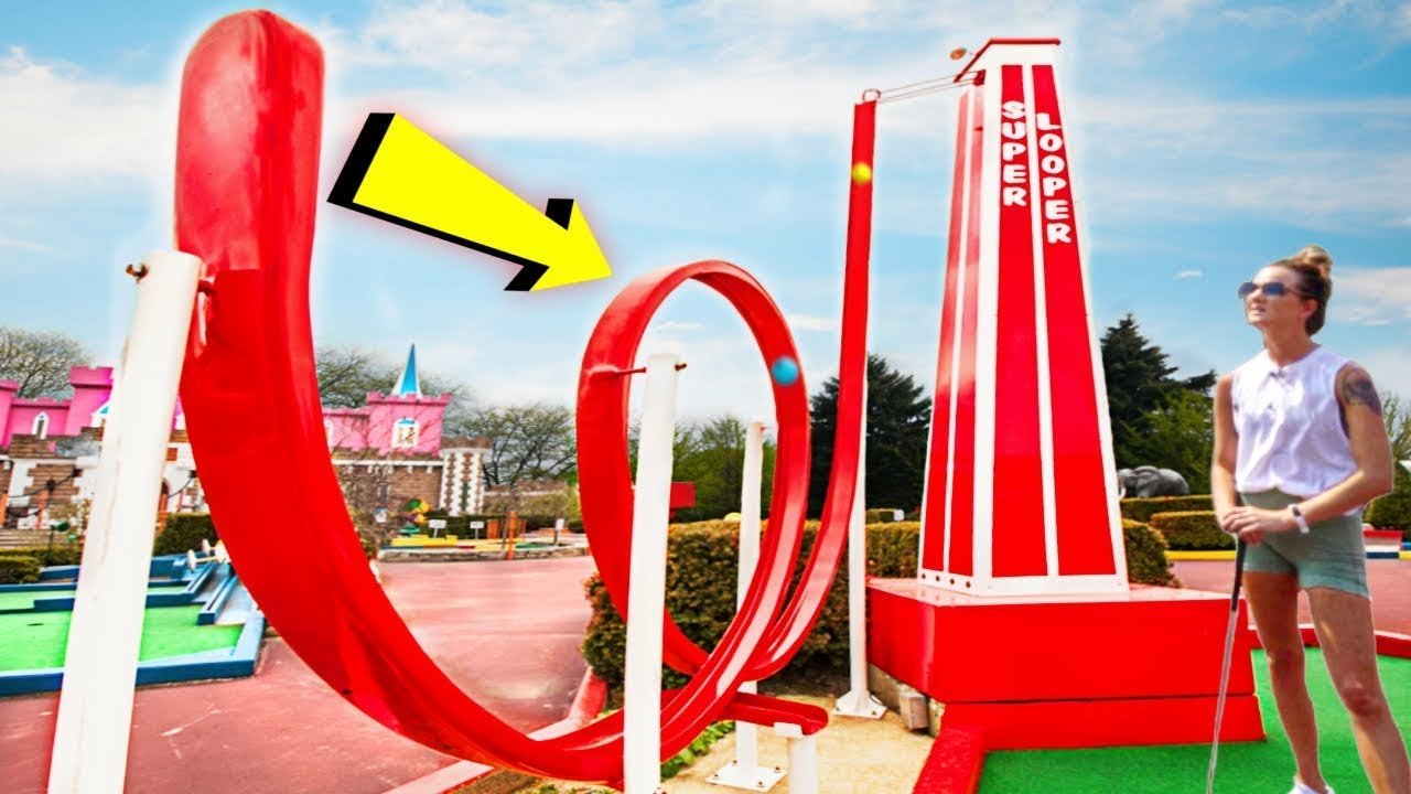 Mini golf course highlights and hole-in-ones