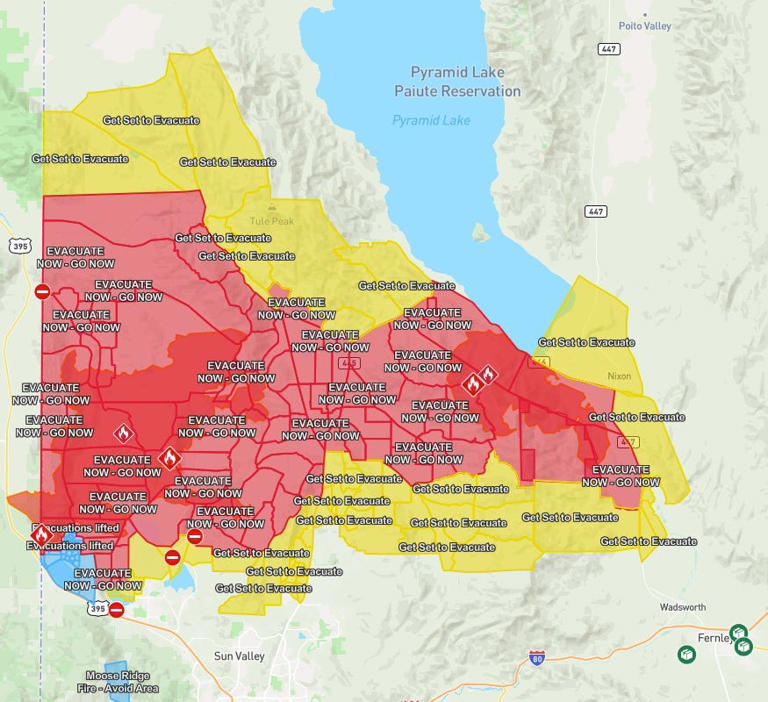 Bug fire Tuesday: Parts of Palomino Valley told to 'evacuate now'