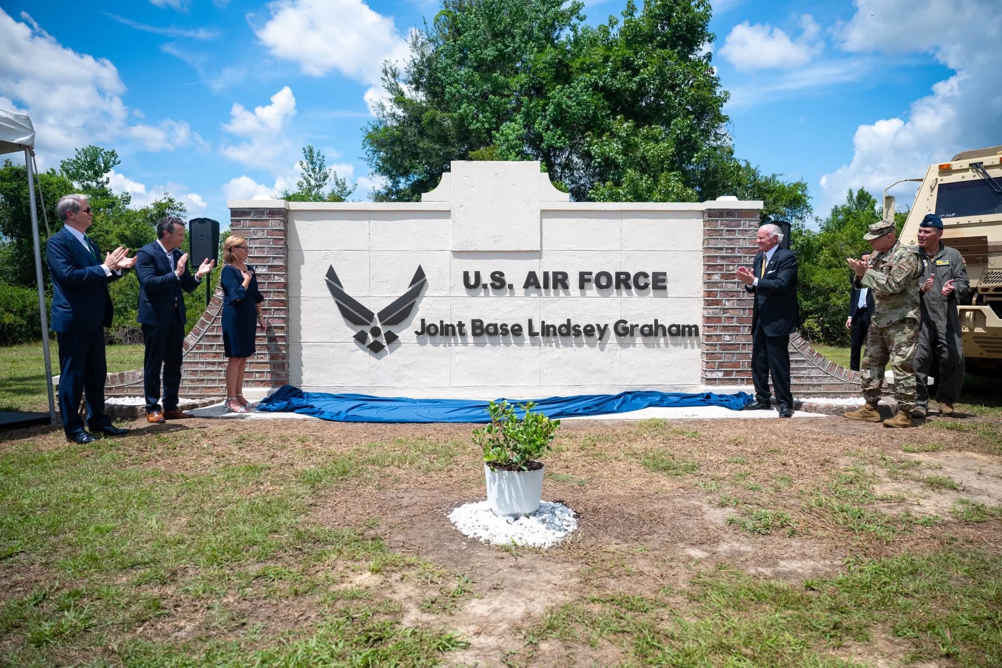 US renames base, sanctions bill after Lindsey Graham