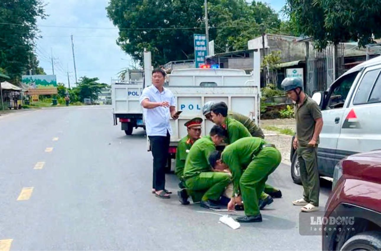 Công an truy đuổi ô tô nghi liên quan trộm chó bỏ chạy trên Quốc lộ 55
