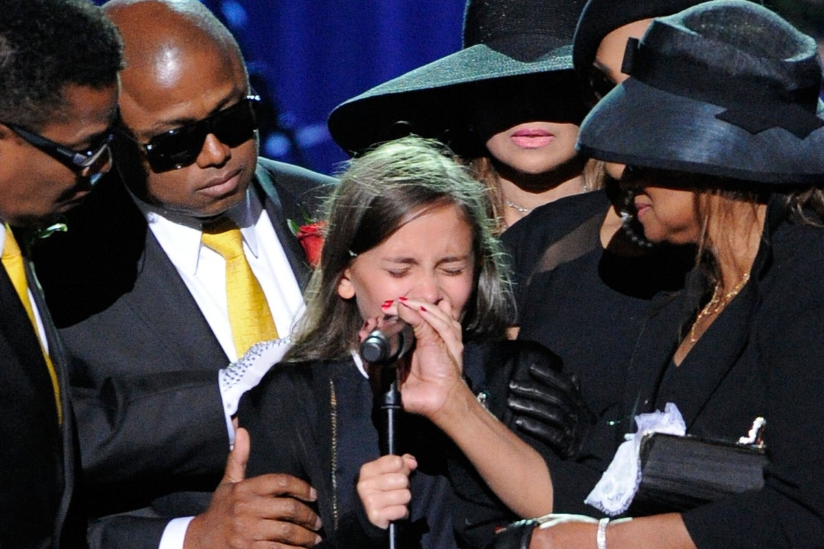 Paris Jackson reveals teary tribute at father's funeral was unplanned