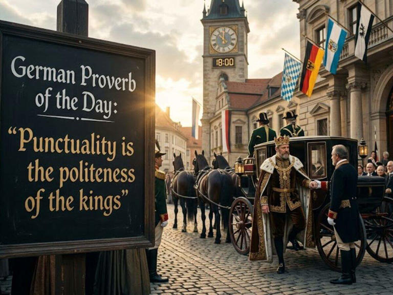 German proverb of the day: “Punctuality is the politeness of kings.” A ...