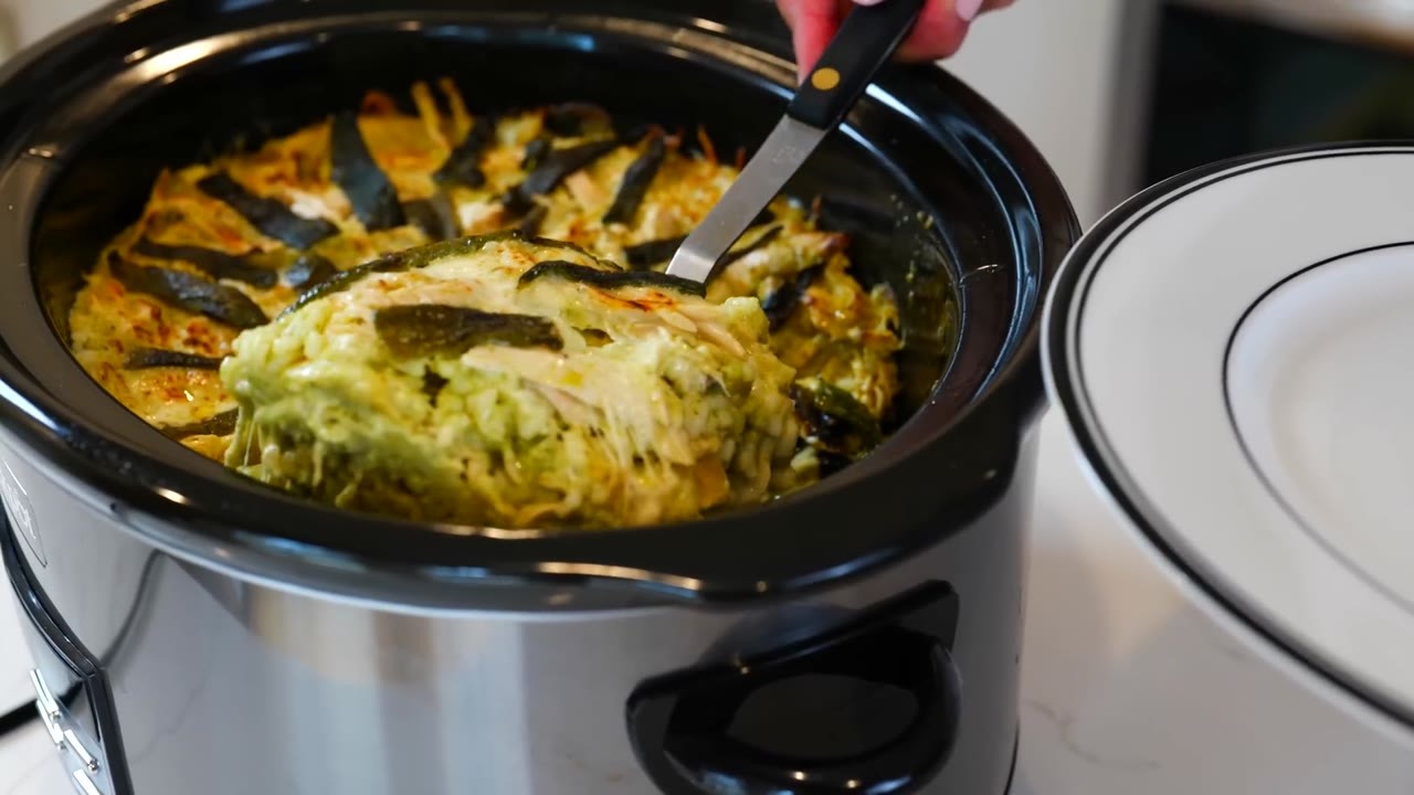 This famous Mexican chicken and rice casserole is made for the slow cooker