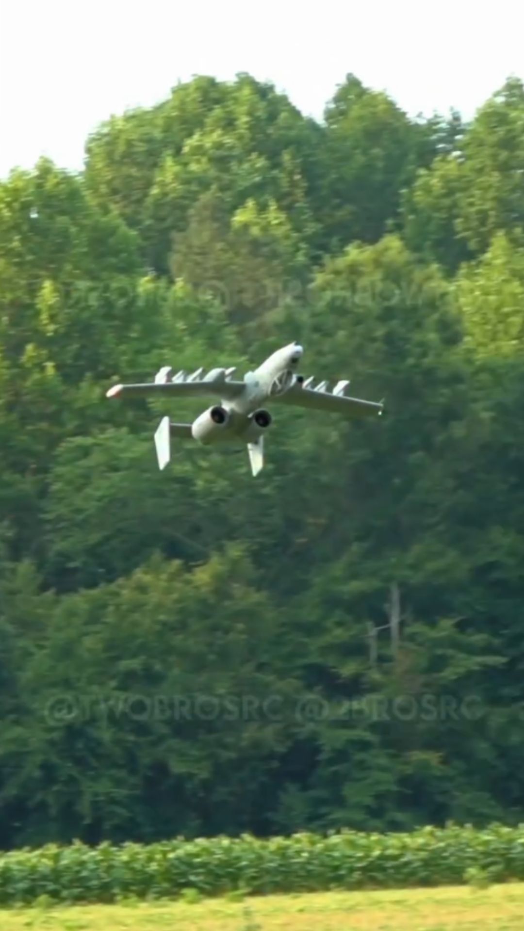 Freewing A-10 RC plane performs an impressive high alpha maneuver