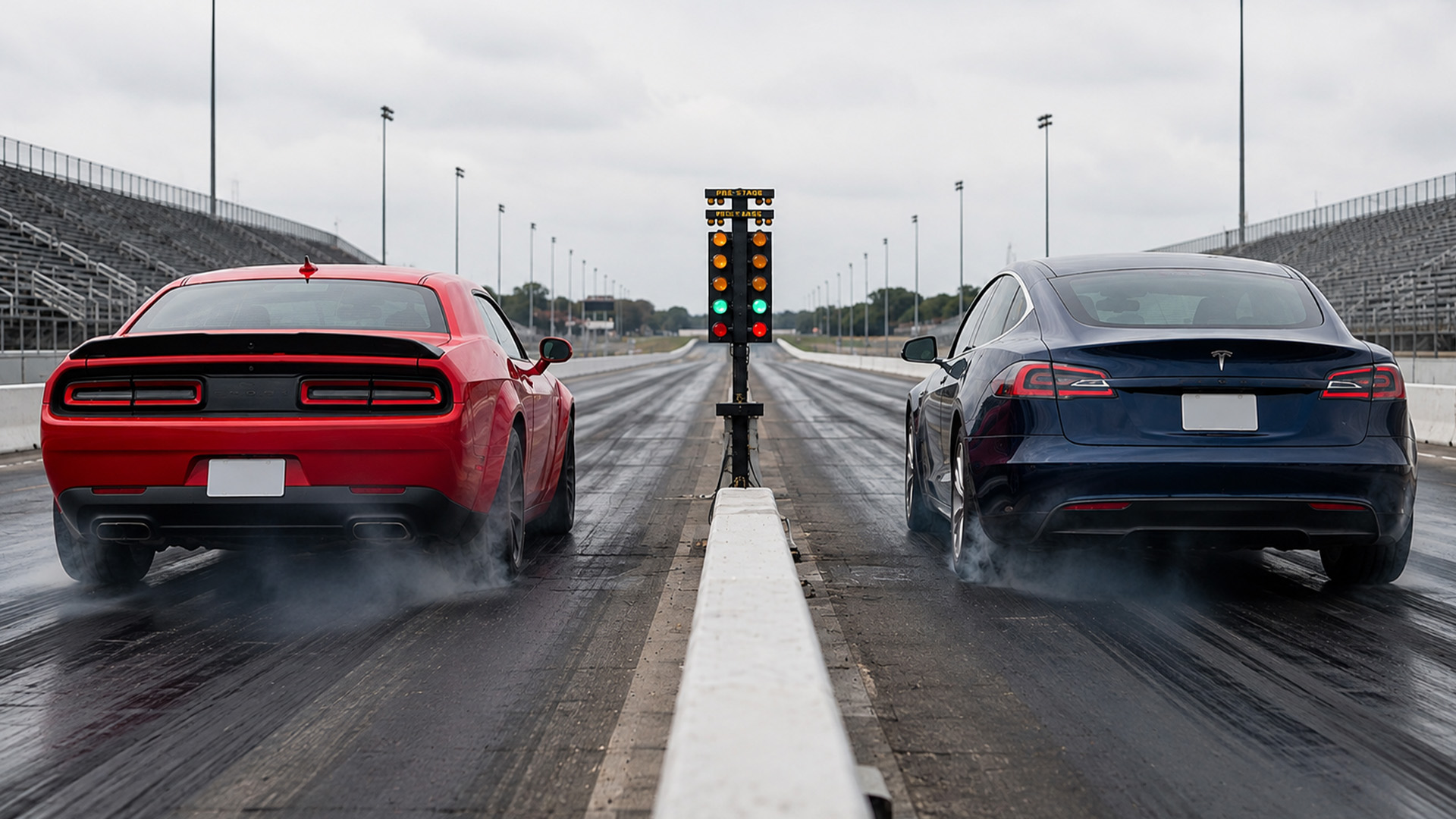 Dodge Demon runs 9.0 seconds against Tesla Plaid in drag race