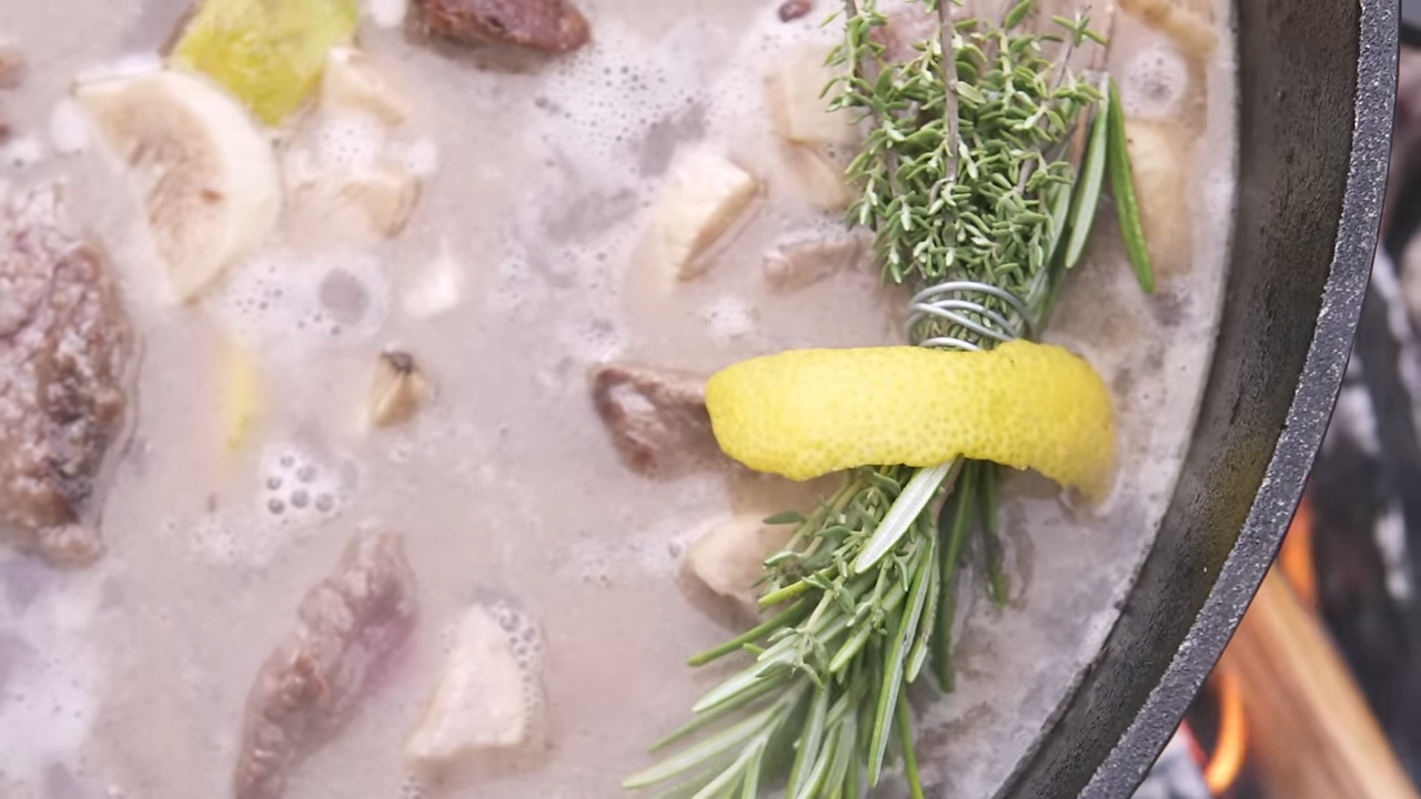 Cooking like it’s 1775 - Beef stew made beside a Norwegian fjord
