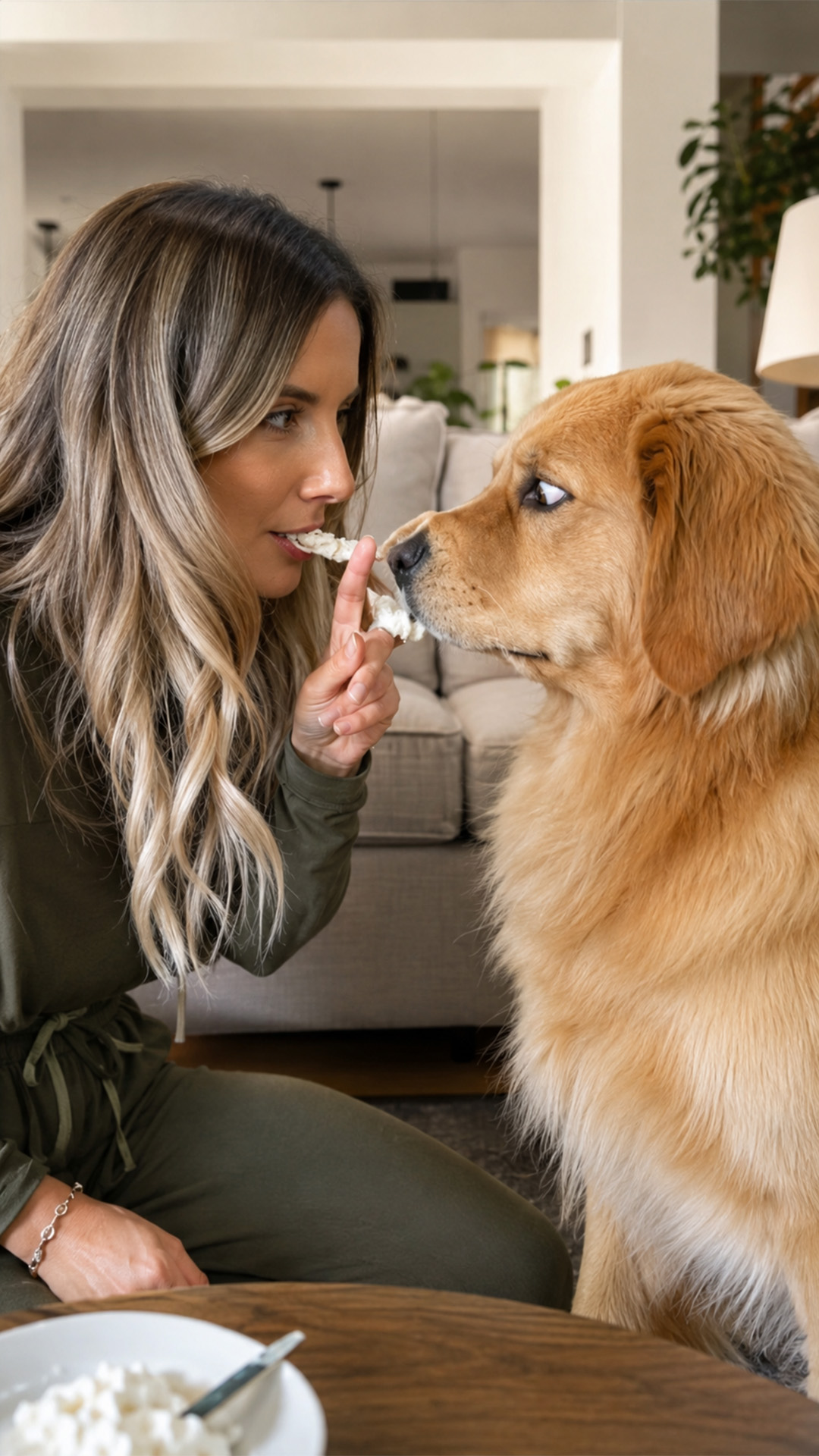 Golden retriever gives the ultimate side eye