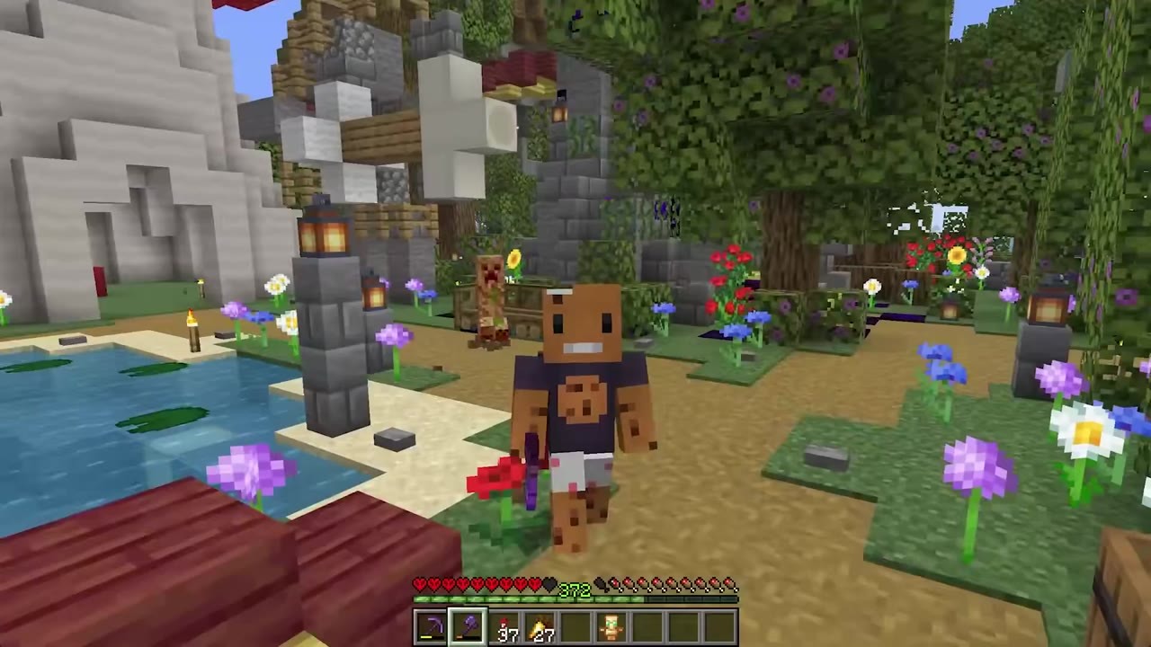 Building my face in Minecraft hardcore!