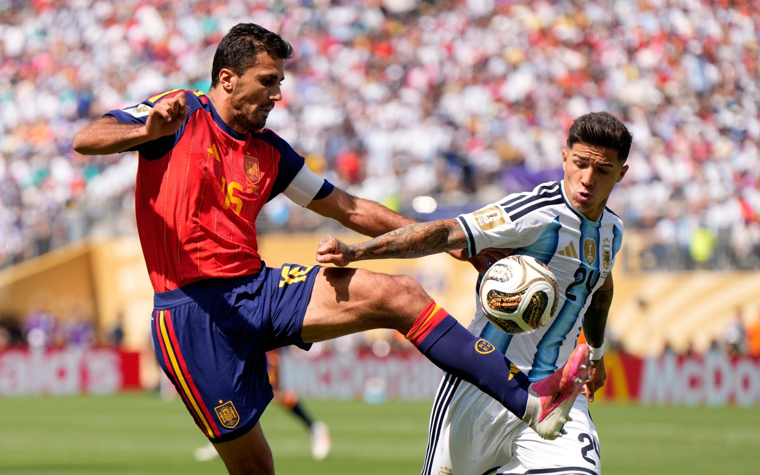 Fernandez played against Rodri in the World Cup final and his future remains undecided - Ashley Landis/AP