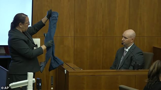 Lindsay Clancy's clothes from stranglings put on full display in courtroom
