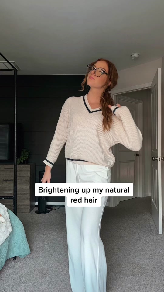 Brightening my natural red hair for a fresh look