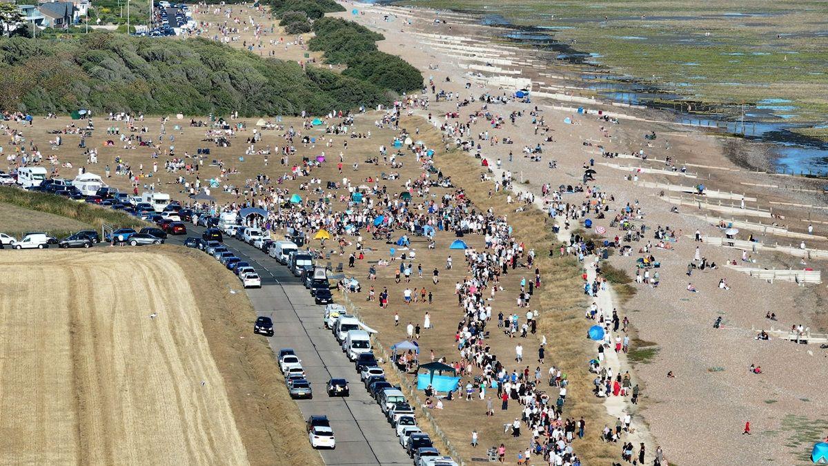 In pictures: Sky watchers gather for solar eclipse