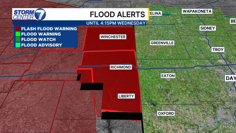 Flash flood warnings issued for parts of region