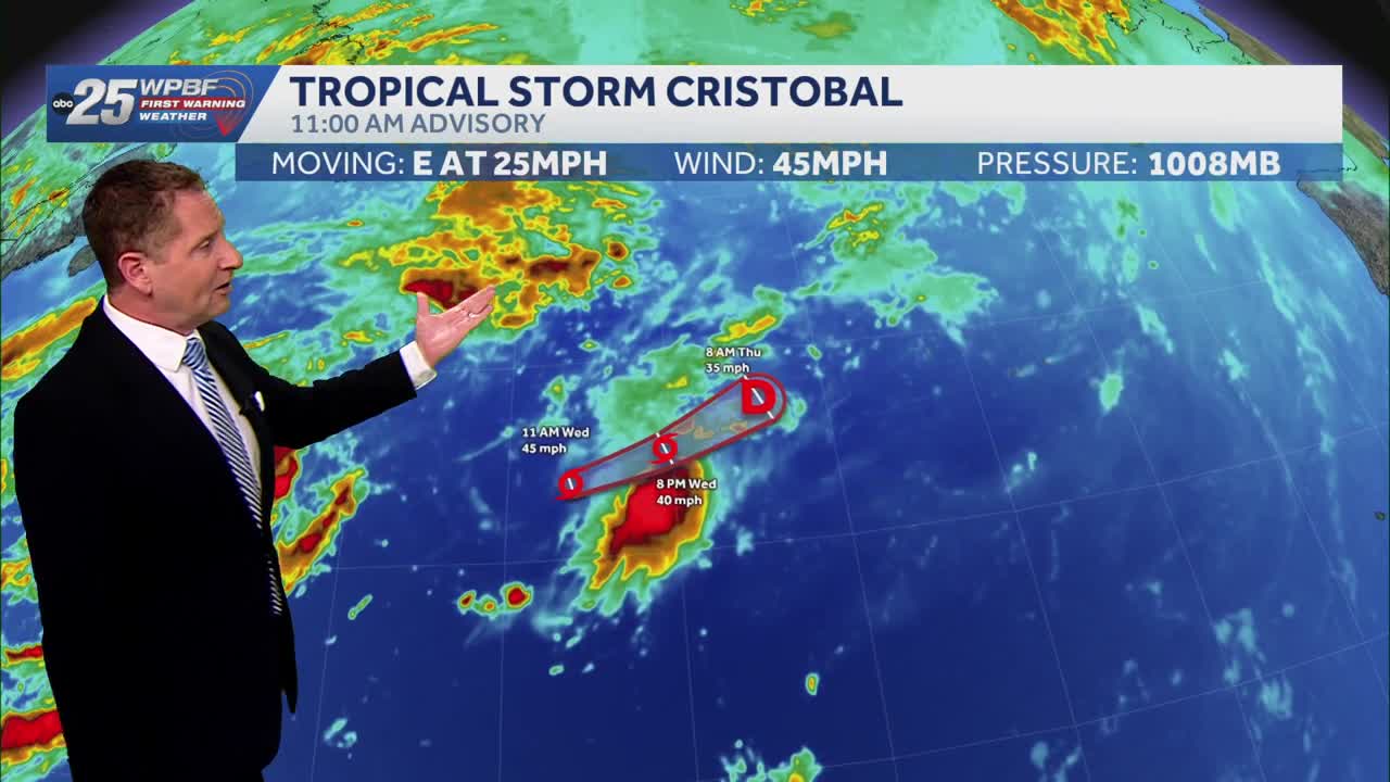 Cristobal becomes third named storm of Atlantic hurricane season. A ...