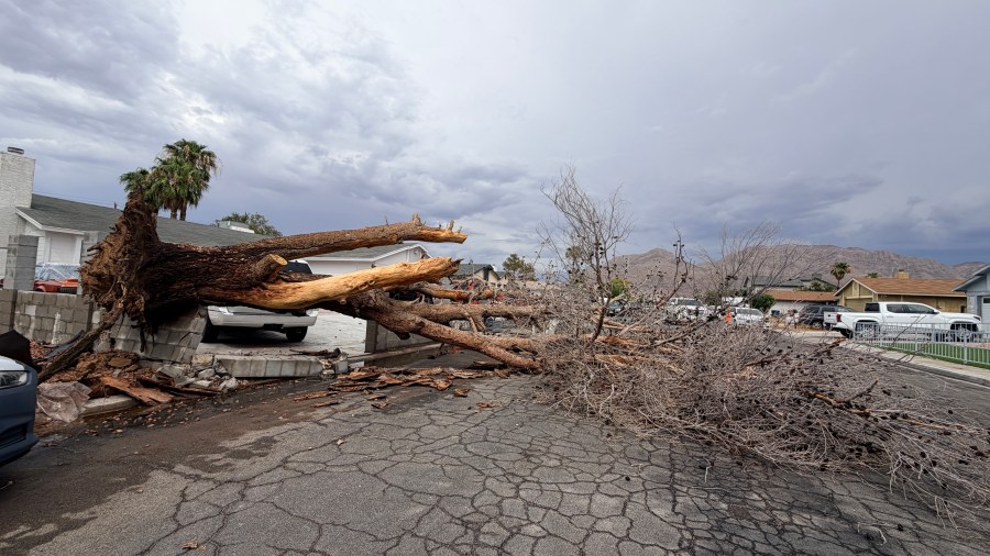 Thousands experience power outages due to flooding, storms in Las Vegas area