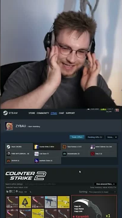 OhnePixel's CS inventory value plummeted!
