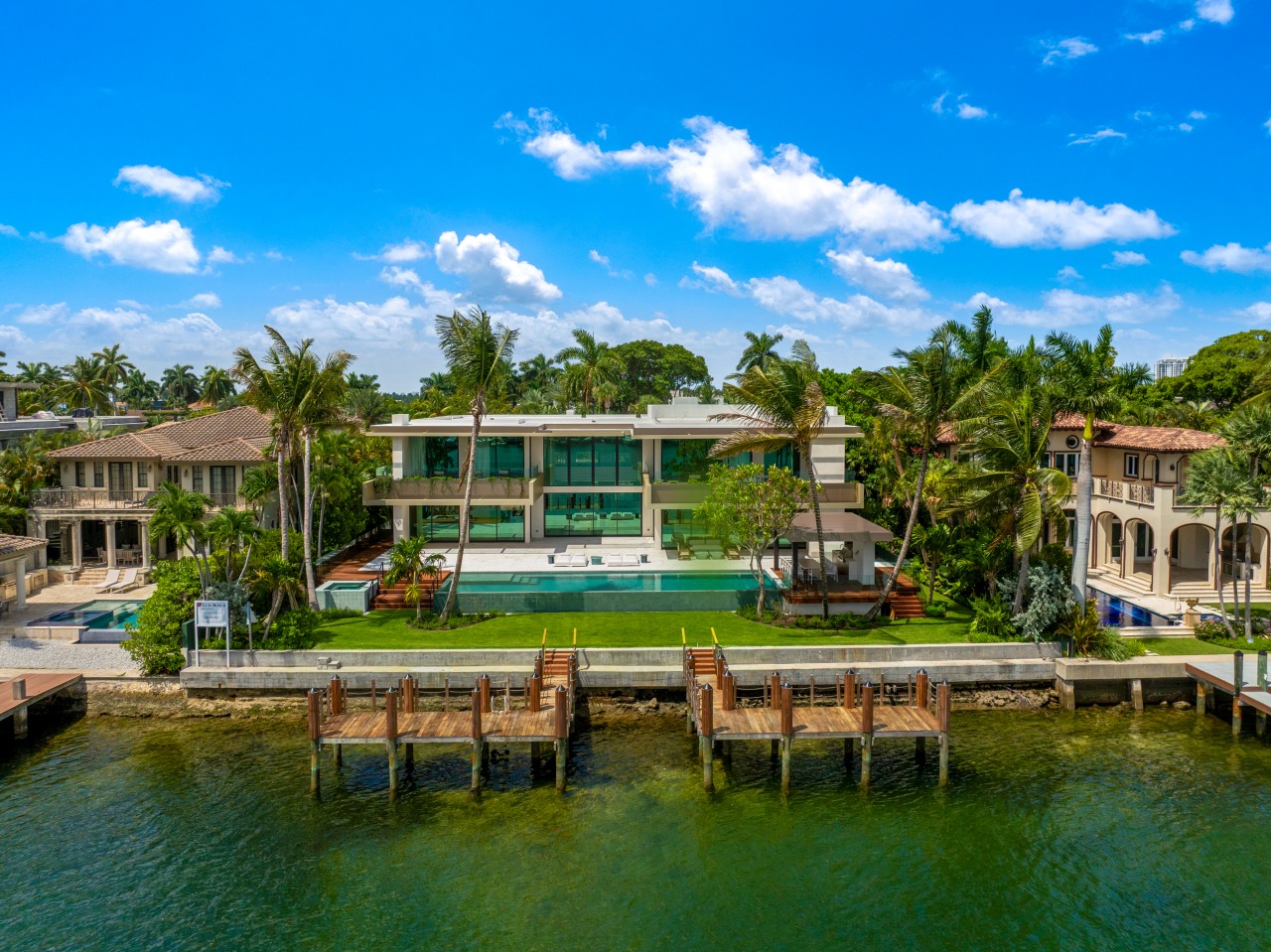 A waterfront home in a gated Miami Beach community sells for $51.5 million